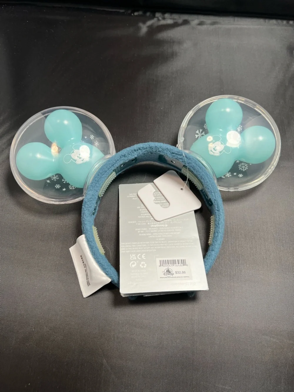 Disney Light-Up Snowman Minnie Mouse Ears Headband Winter Holiday Blue - Picture 1 of 5